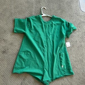 FP Hot Shot Tee Romper, Heritage green, NWT, XS